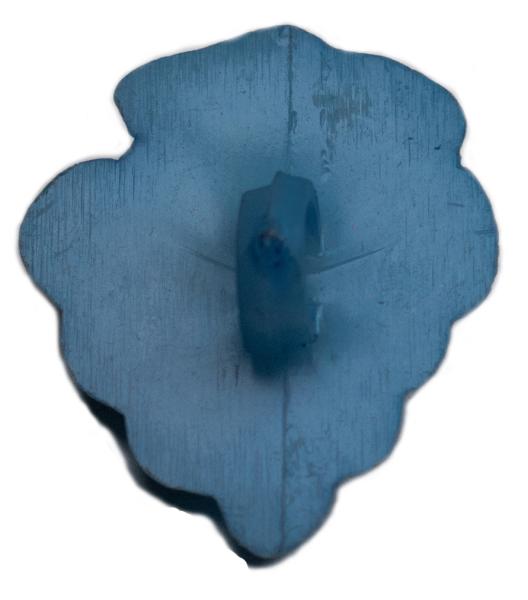 Kids button as a heart in dark blue 18 mm 0,47 inch